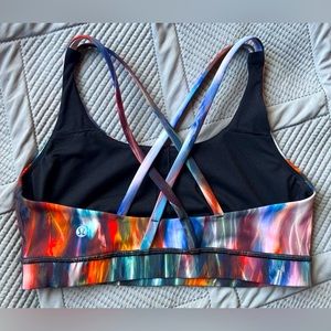 lululemon Energy bra - size 10 - rainbow / laser print  - worn about 15 times